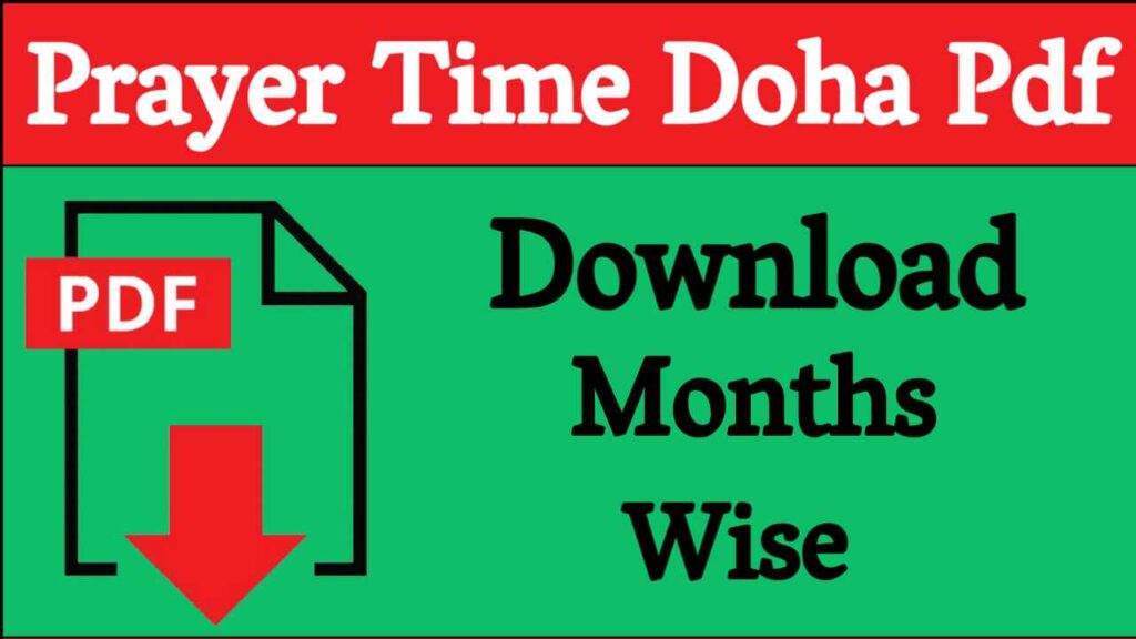 Prayer Time Doha Pdf