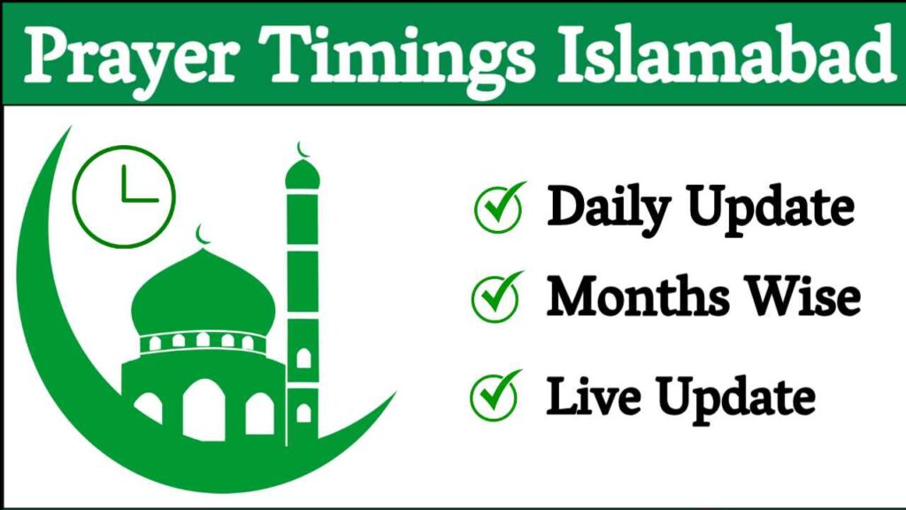 Prayer Timings Islamabad