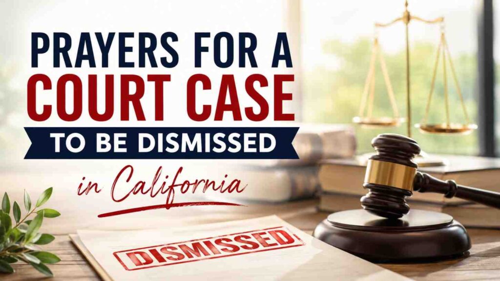 Prayers for a Court Case to Be Dismissed in California with Bible Verses and Legal Faith Declarations