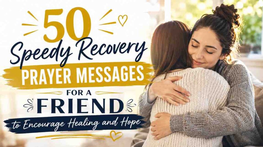 Speedy Recovery Prayer Messages for a Friend