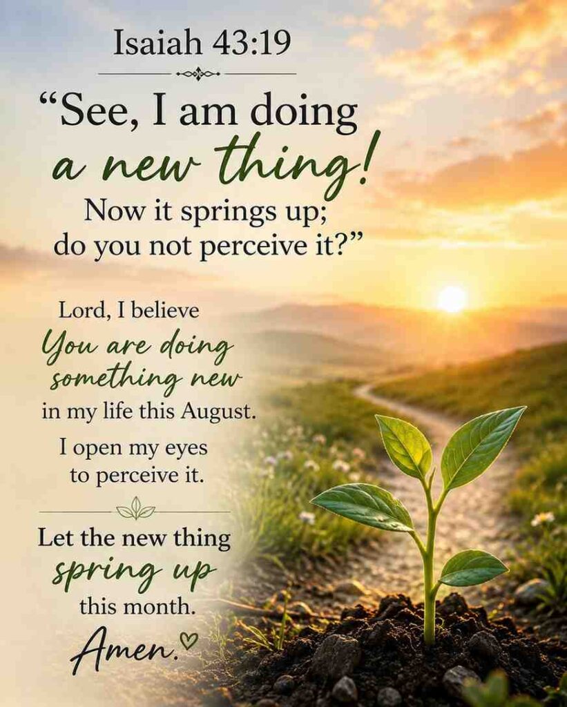 Bible Verses for August