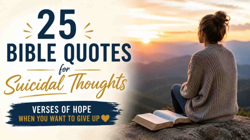Bible Quotes for Suicidal Thoughts